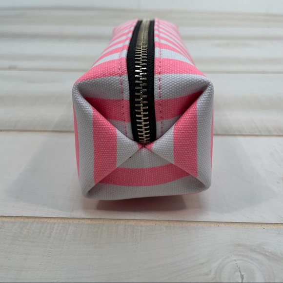 Victoria’s Secret Pink & White Stripe Fabric Zip Case - Picture 4 of 6